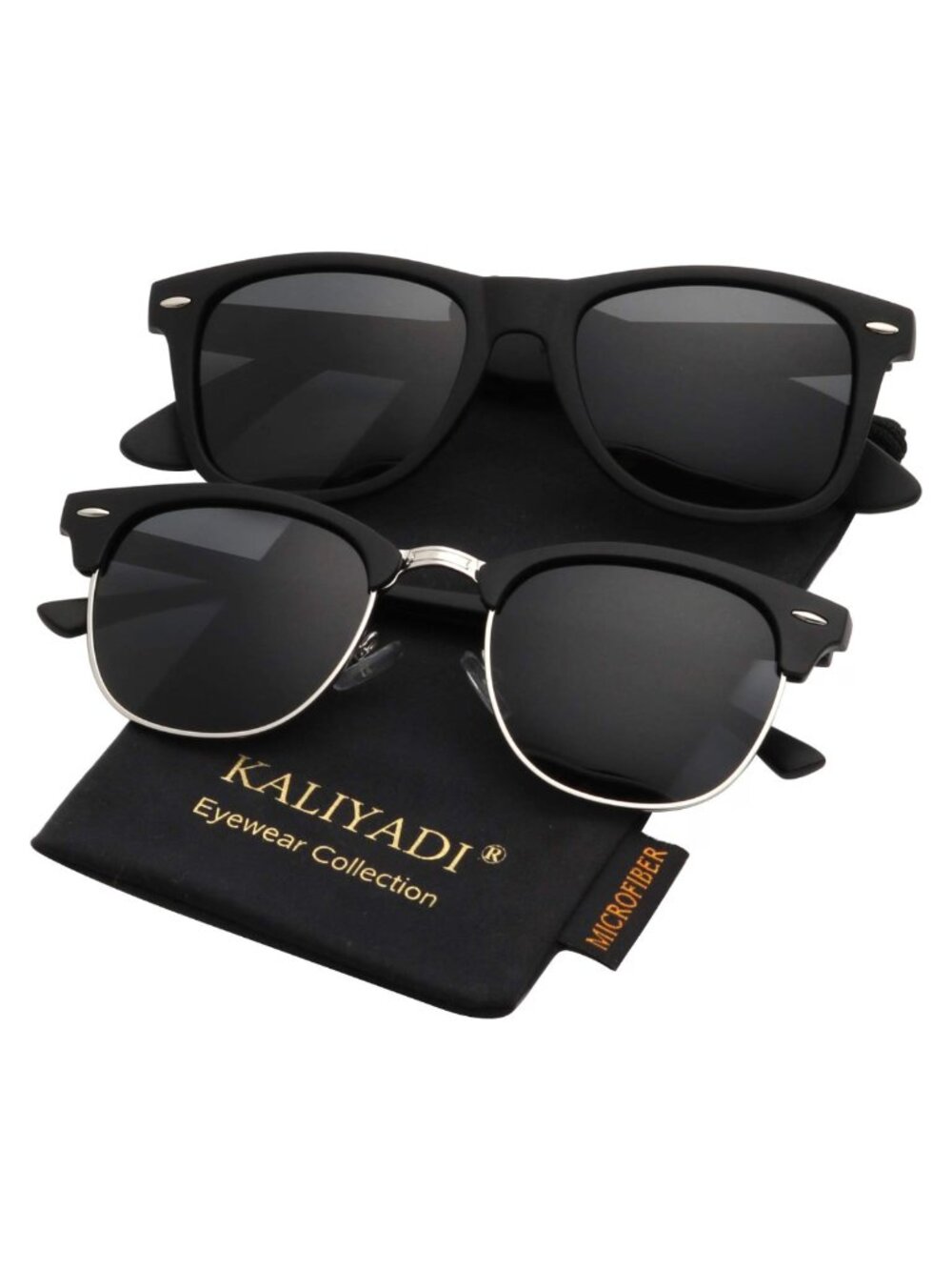 Polarized Sunglasses Semi-Rimless UV Blocking Driving Sunglasses 2 Pack